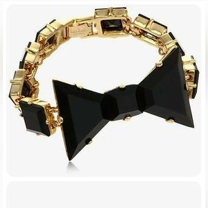 RARE KATE SPADE BLACK TIE OPTIONAL CRYSTAL BRACELET